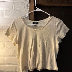 Cream Short Sleeve Tee